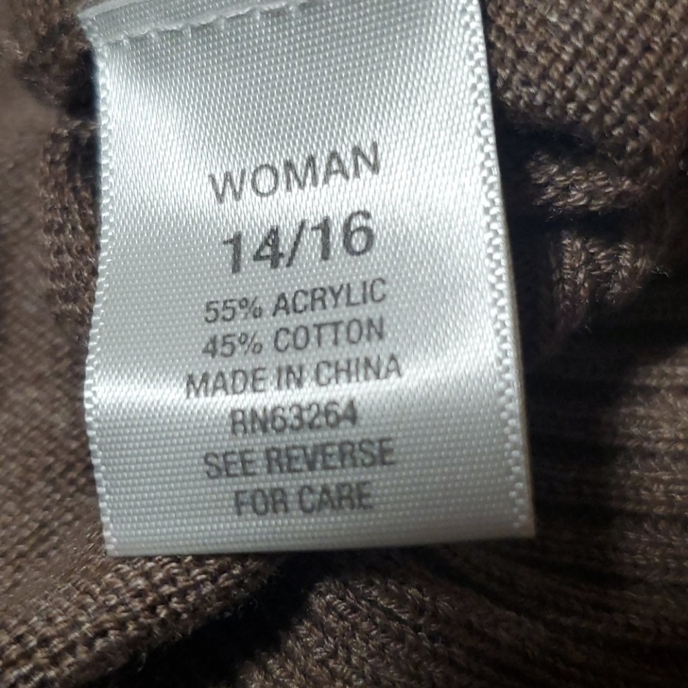 Dress Barn brown sweater size 14/16 - Picture 6 of 7